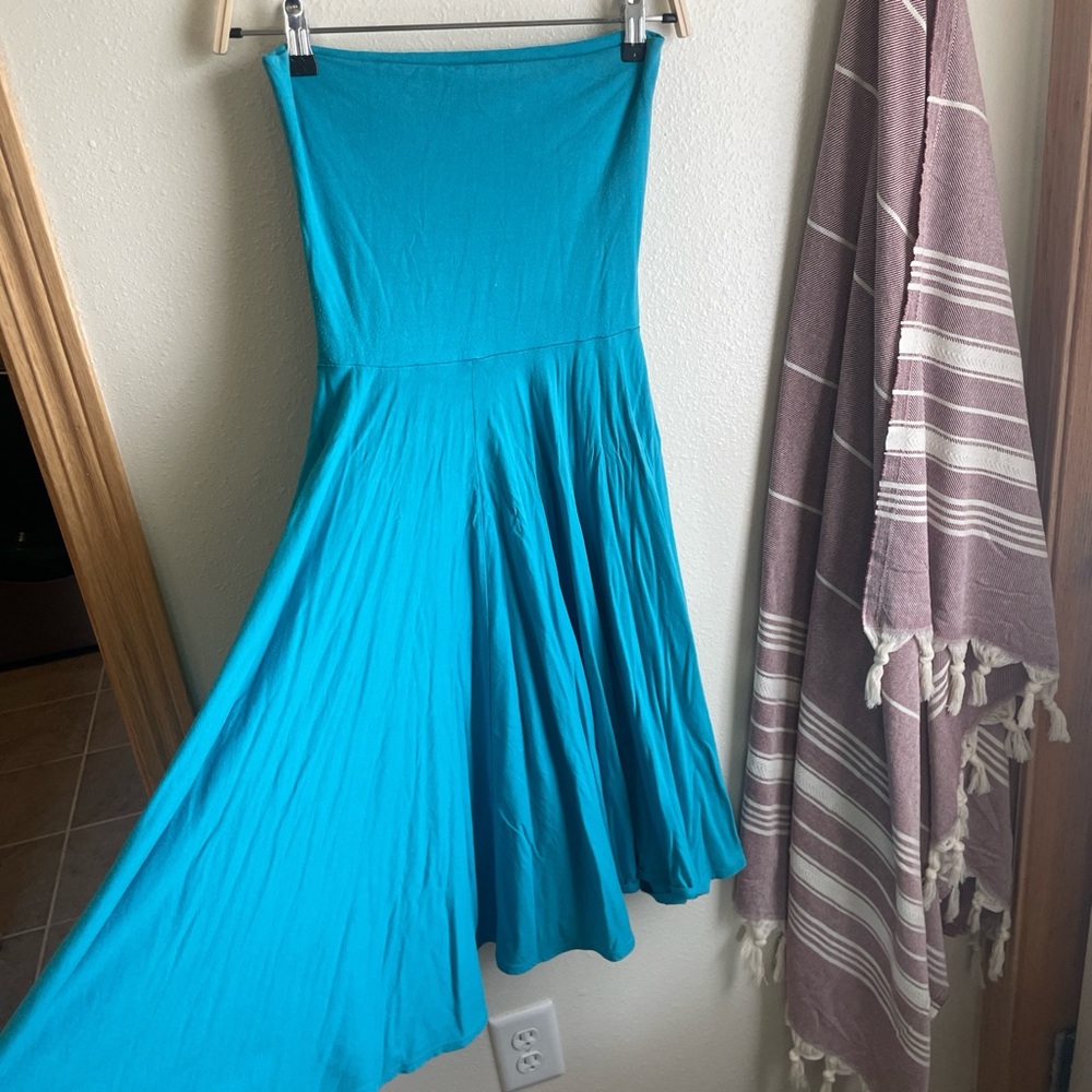 J. Crew Stretchy Teal Tube Dress